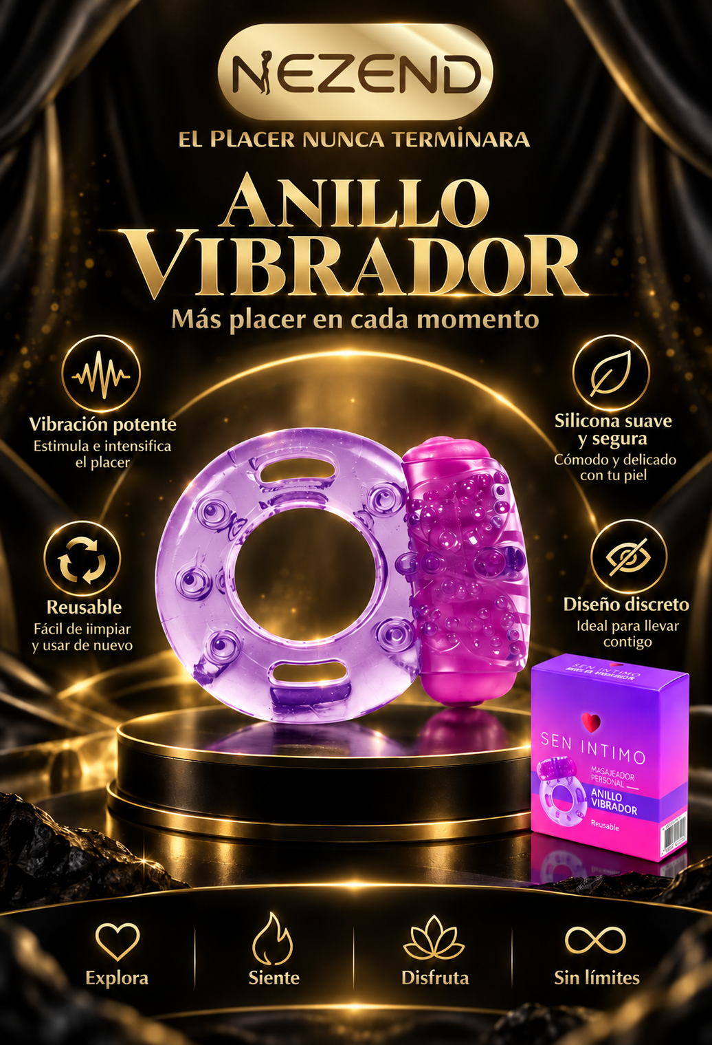 Anillo Vibrador Sen Intimo (Silicona)